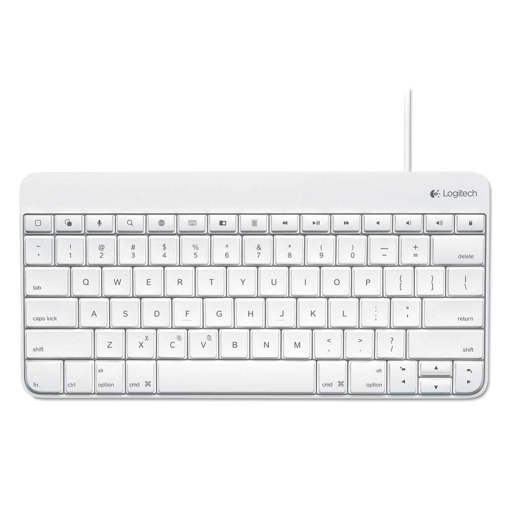 Logitech Wired Keyboard for iPad, Apple Lightning, White