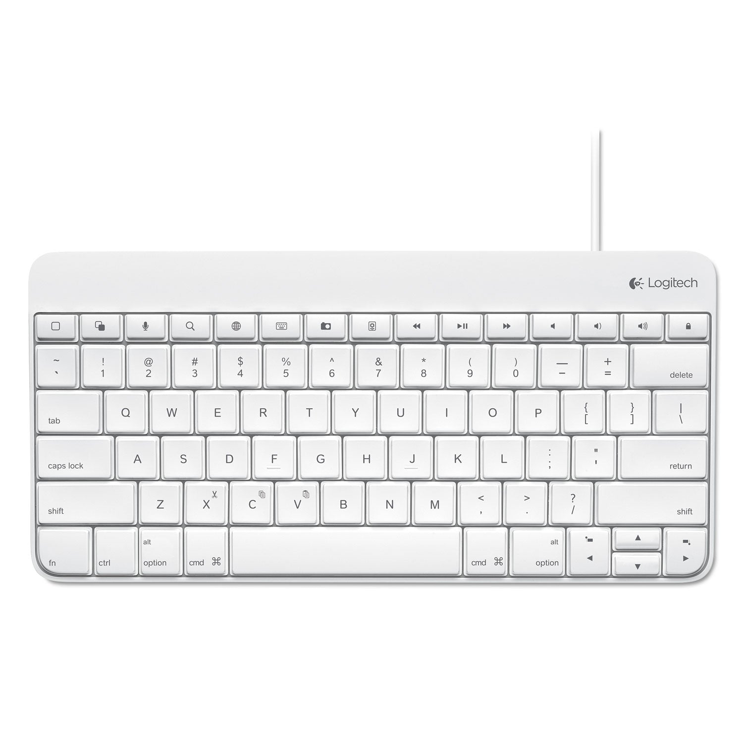 Logitech Wired Keyboard for iPad, Apple Lightning, White
